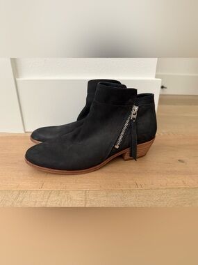 Sam Edelman Black Suede Booties Size 6